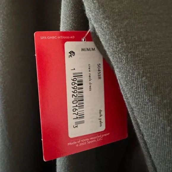 NWT Spanx Air Essentials Dress, Color: Dark Palm, Size Medium - Picture 5 of 7